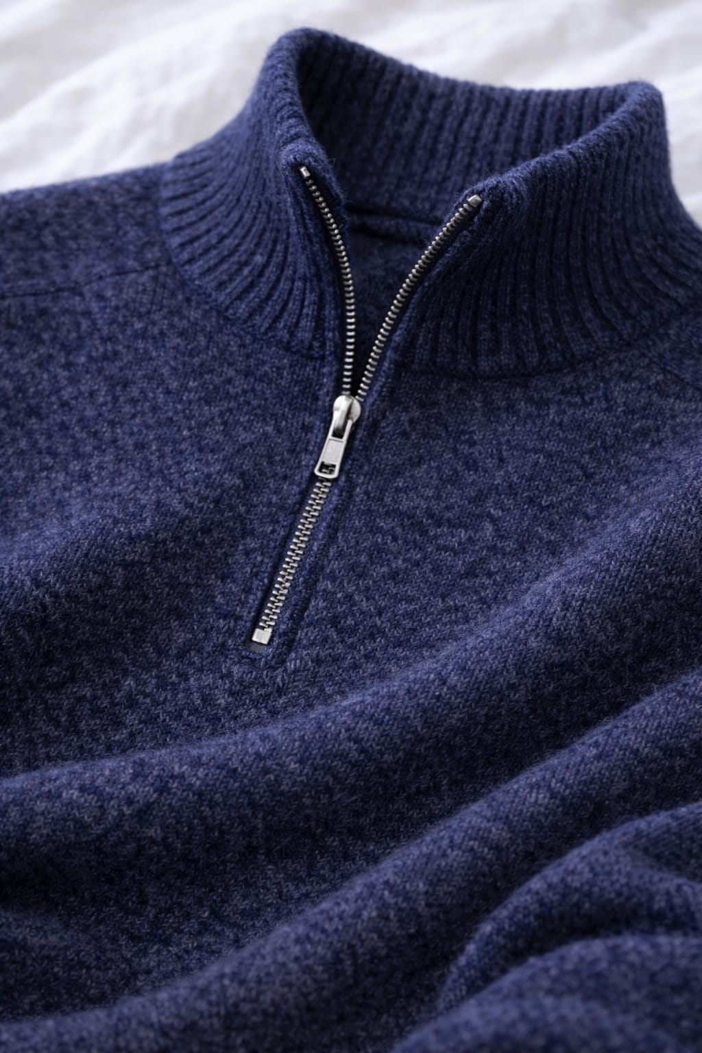 Men’s 100% Cashmere Half Zip Sweater – Luxury Soft Pullover