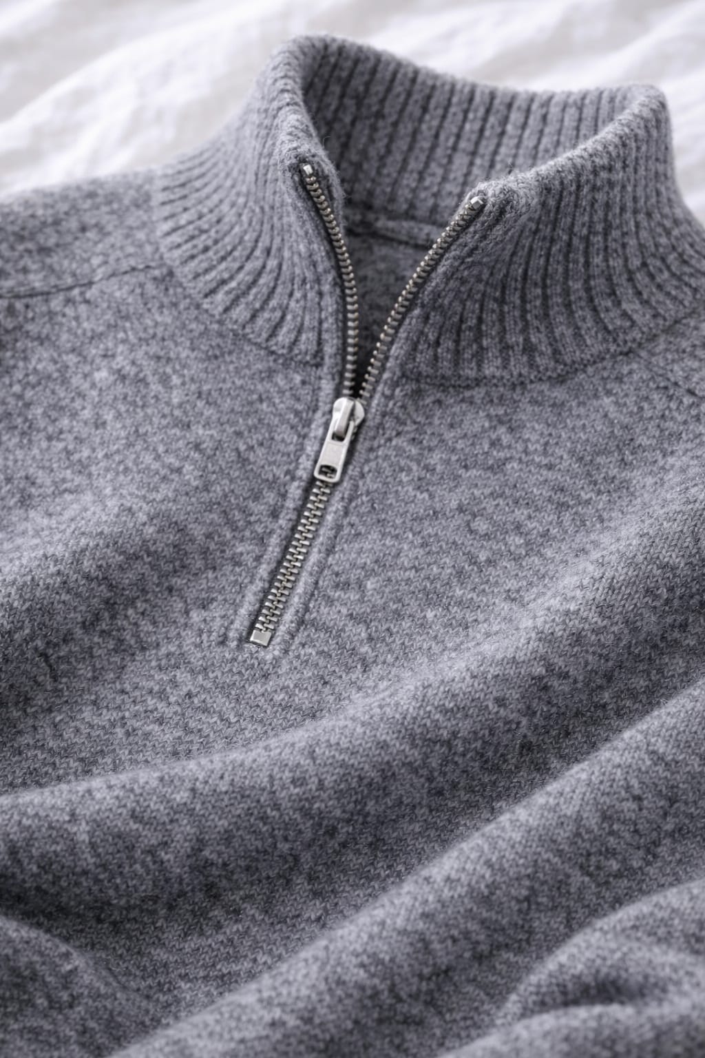 Men’s 100% Cashmere Half Zip Sweater – Luxury Soft Pullover