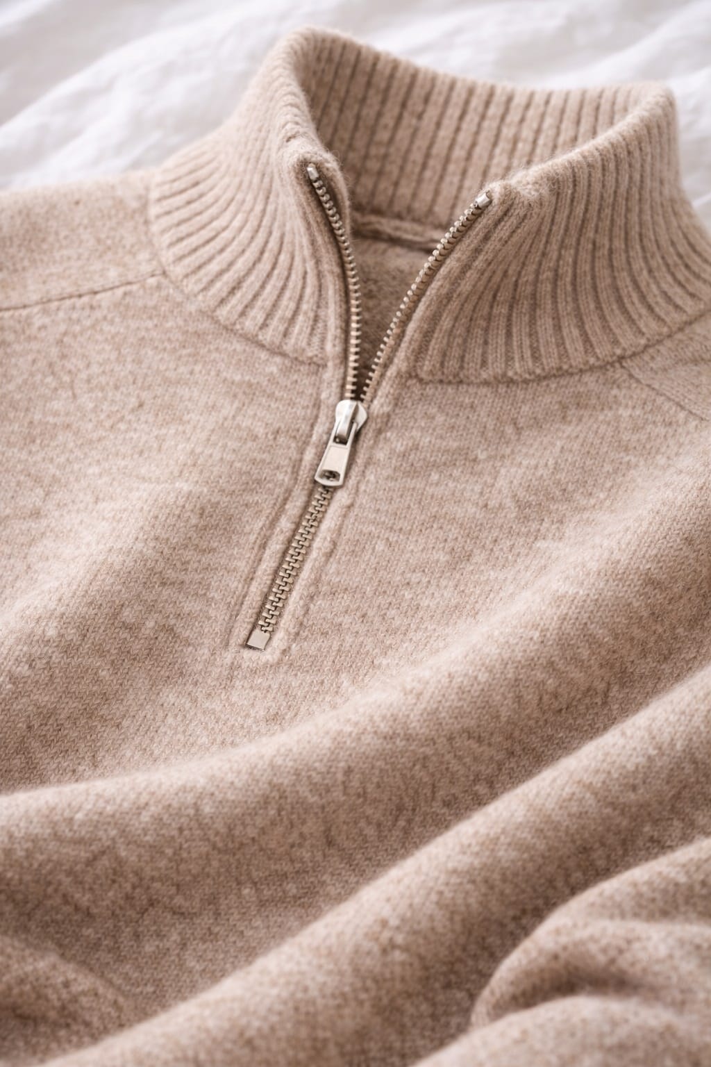 Men’s 100% Cashmere Half Zip Sweater – Luxury Soft Pullover