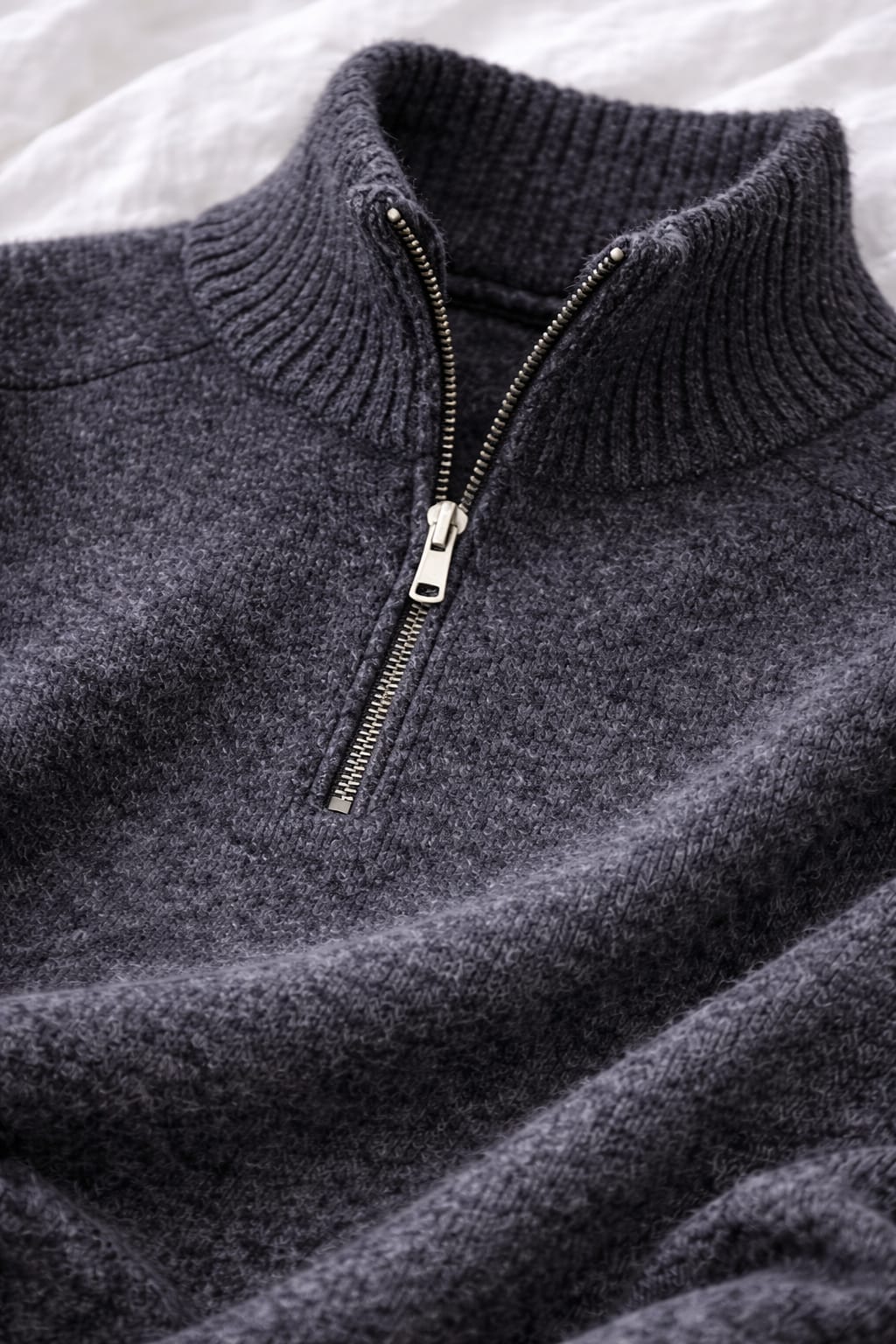 Men’s 100% Cashmere Half Zip Sweater – Luxury Soft Pullover